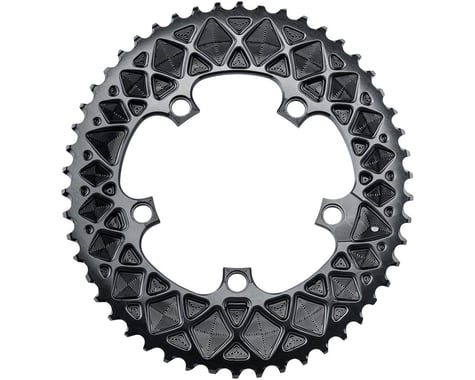 Absolute Black SRAM Hidden Bolt Premium Oval Chainrings (Black) (2 x 10/11 Speed) (110mm BCD) (Outer) (52T)